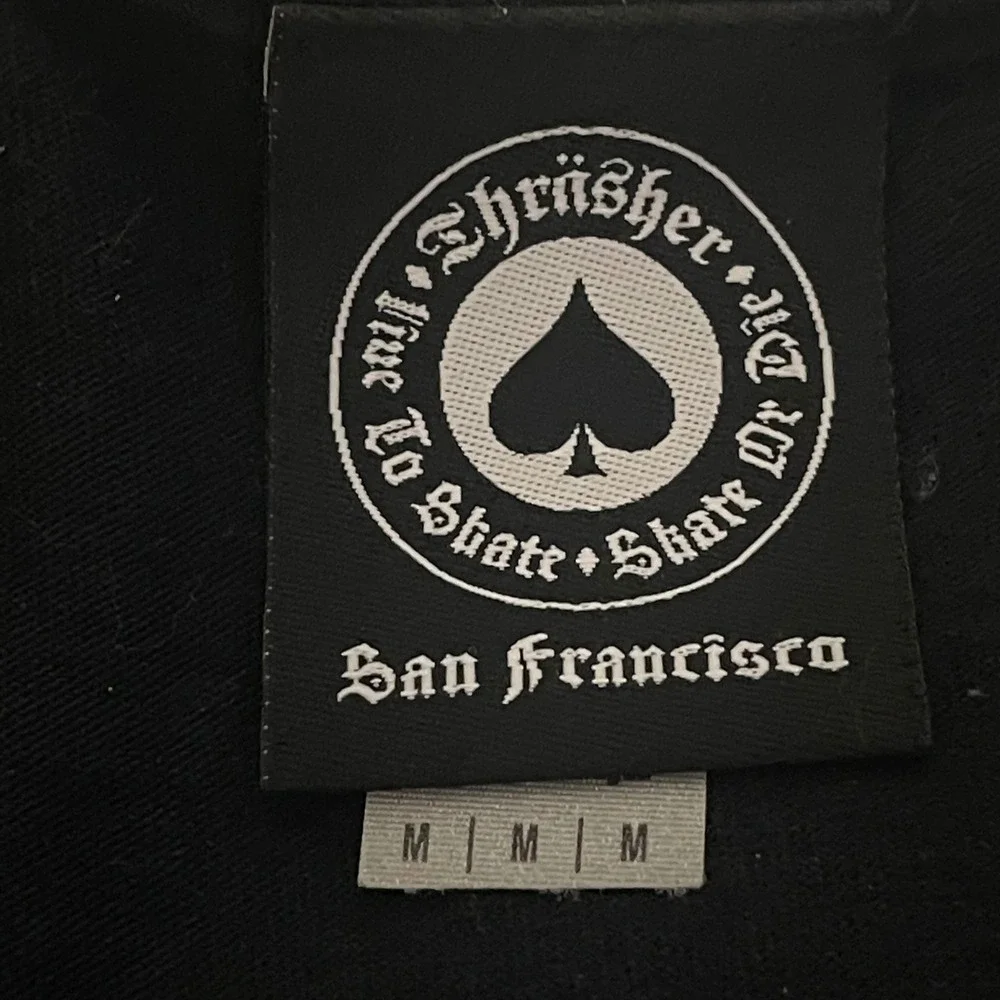 Thrasher Magazine‎ T Shirt Black Flame Logo Skateboarding Mens Medium
